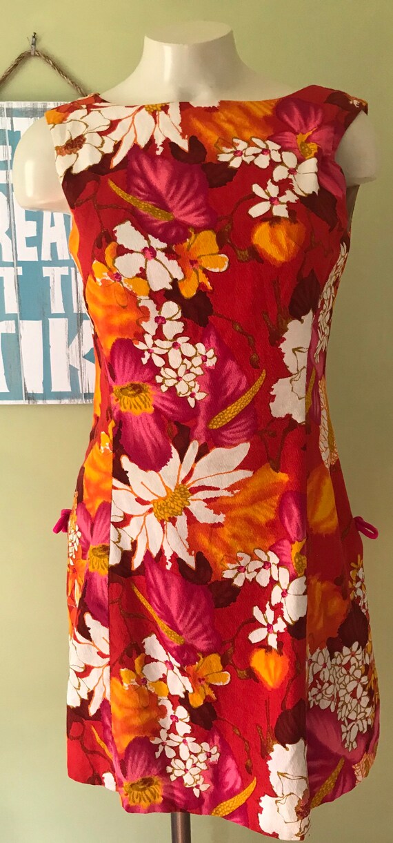 Vintage Hawaiian Scooter Dress, Size Small