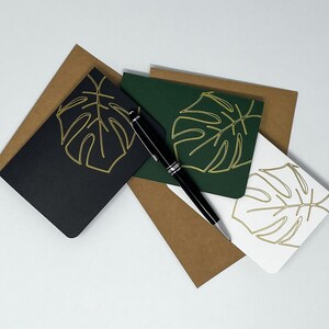 6 tarjetas de notas de plantas de queso suizo con sobres Kraft / Missing You Cards / Crazy Plant Lady / Write Like a Boss