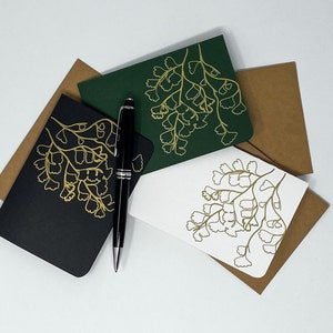 6 Notecard di felce da nubile con buste kraft / Carte mancanti / Crazy Plant Lady / Scrivi come un boss