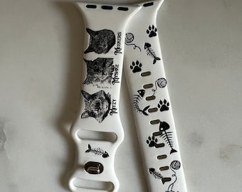 Benutzerdefinierte Katzenportrait vom Foto, Haustier Apple Watch Band, Geschenk für Mama, für Katzenmama, für Katzenpapa, Osternest