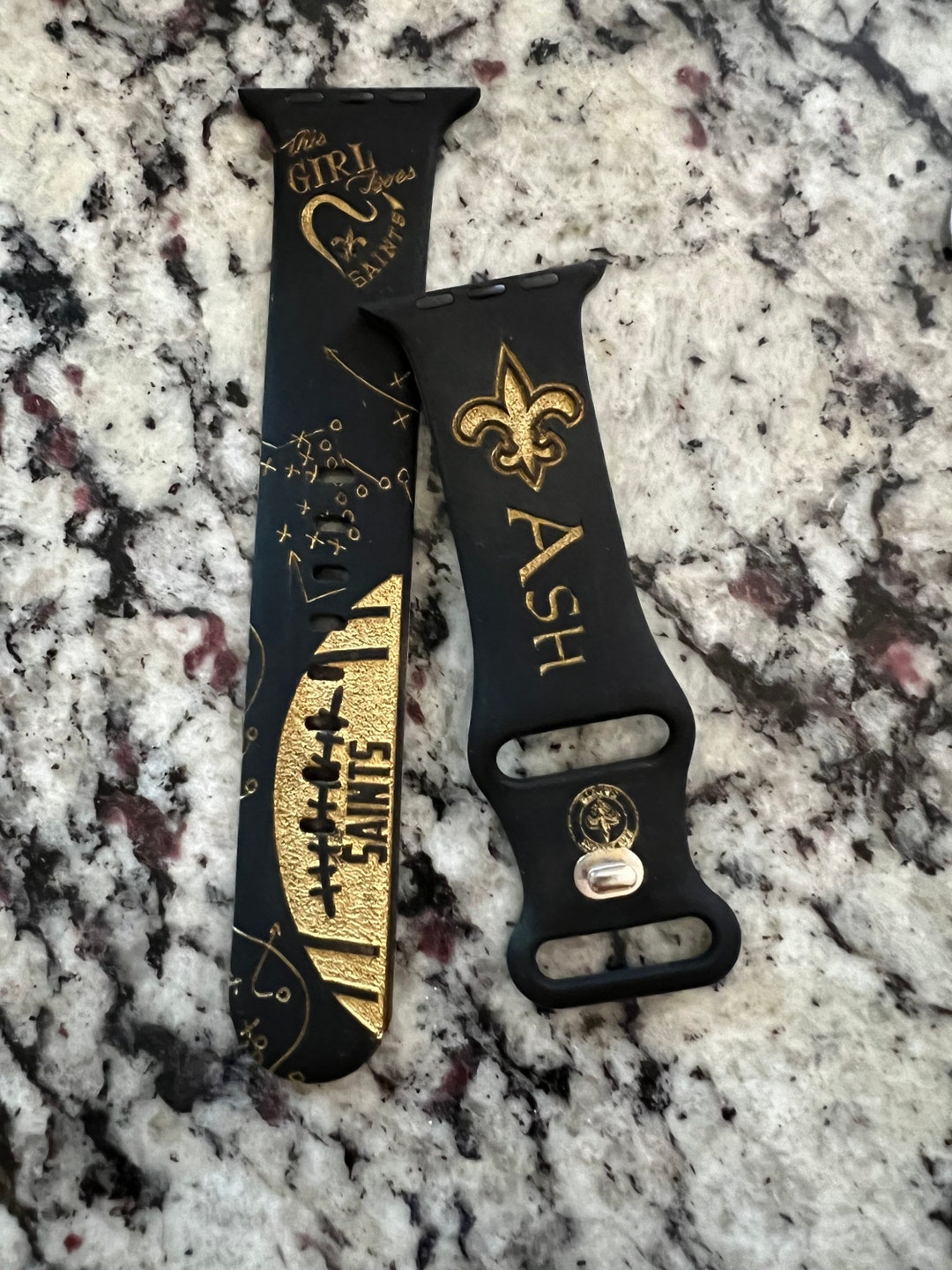 New Orleans Saints Football Apple Watch Band 40mm, Valentine's Gifts for Husband, Football Gifts