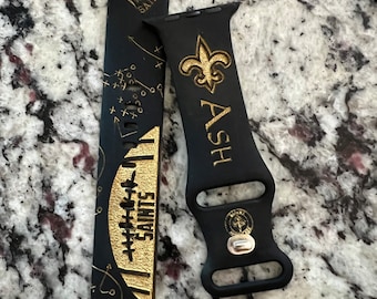 New Orleans Saints Football Apple-Armband 40 mm, Valentinstag Geschenke für Ehemann, Fußballgeschenke für Freund, NOLA