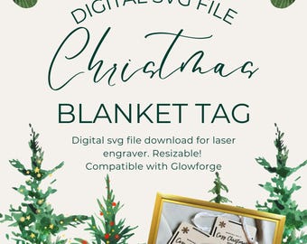 Digitaler Download svg, Weihnachtsdecke Anhänger svg, Decke Geschenkanhänger, Urlaub Geschenkanhänger svg