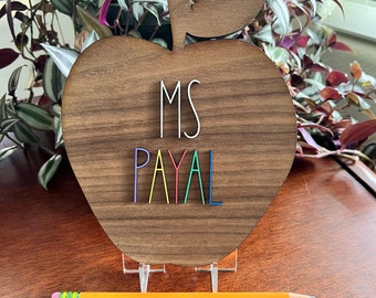 Lehrer Namensschild personalisiert, Lehrer Geschenk, Lehrer Geschenk, Lehrer geschenk