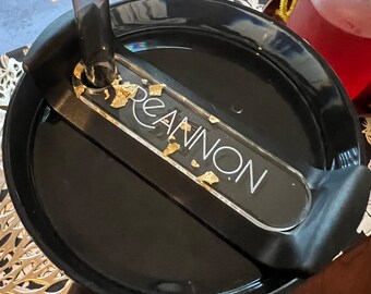 Benutzerdefinierte Stanley Namensschild, modernes Goldflocken-Namensschild, personalisiertes Becher-Namensschild, Becher Topper, Geschenk für Mama