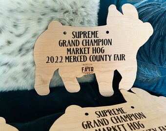 personalisierter Livestock Award, FFA Award Supreme, Grand Champion Show Pig, graviertes Geschenk für FFA, fair