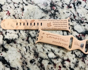 Semikolon Uhrenarmband, Apple Watch Band 40mm, psychische Gesundheit Bewusstsein, morgen braucht dich, Geschenk für Schwester, Mutter, Bruder, von Tochter,