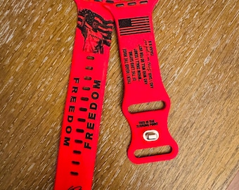 Charlie Kirk Uhrenarmband, Apple Uhrenarmband 38 mm, Uhrenarmband 40 mm, 42 mm, Lasergravur Geschenk, Wendepunkt