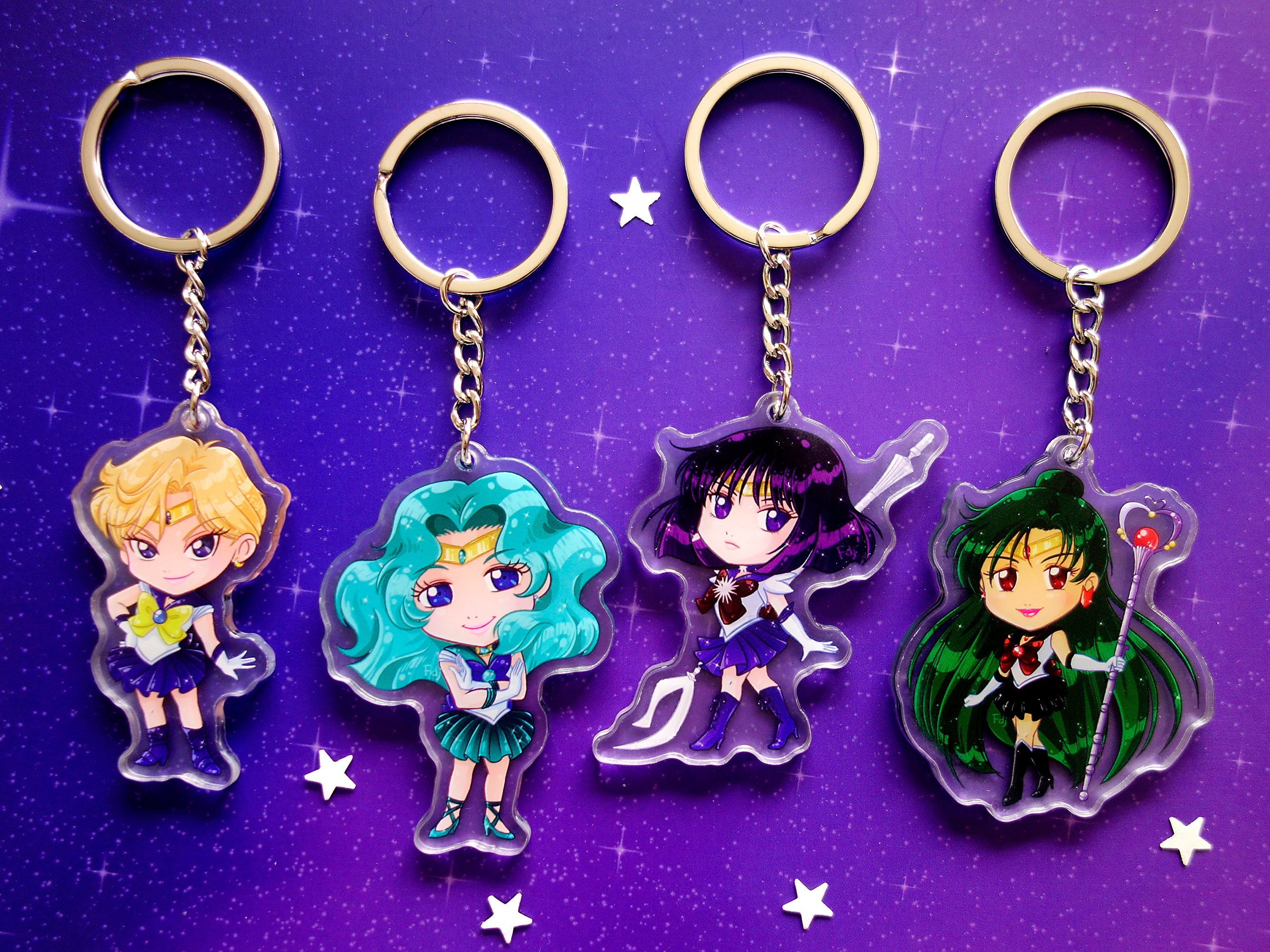 Keychains Sailor Milkyway Guardians Acrylic Charms Cute Gifts Moon ...