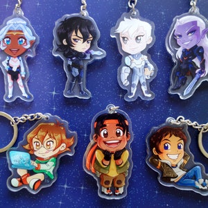 Keychains Voltron - Shiro, Keith, Lance, Pidge, Hunk, Allura, Lotor