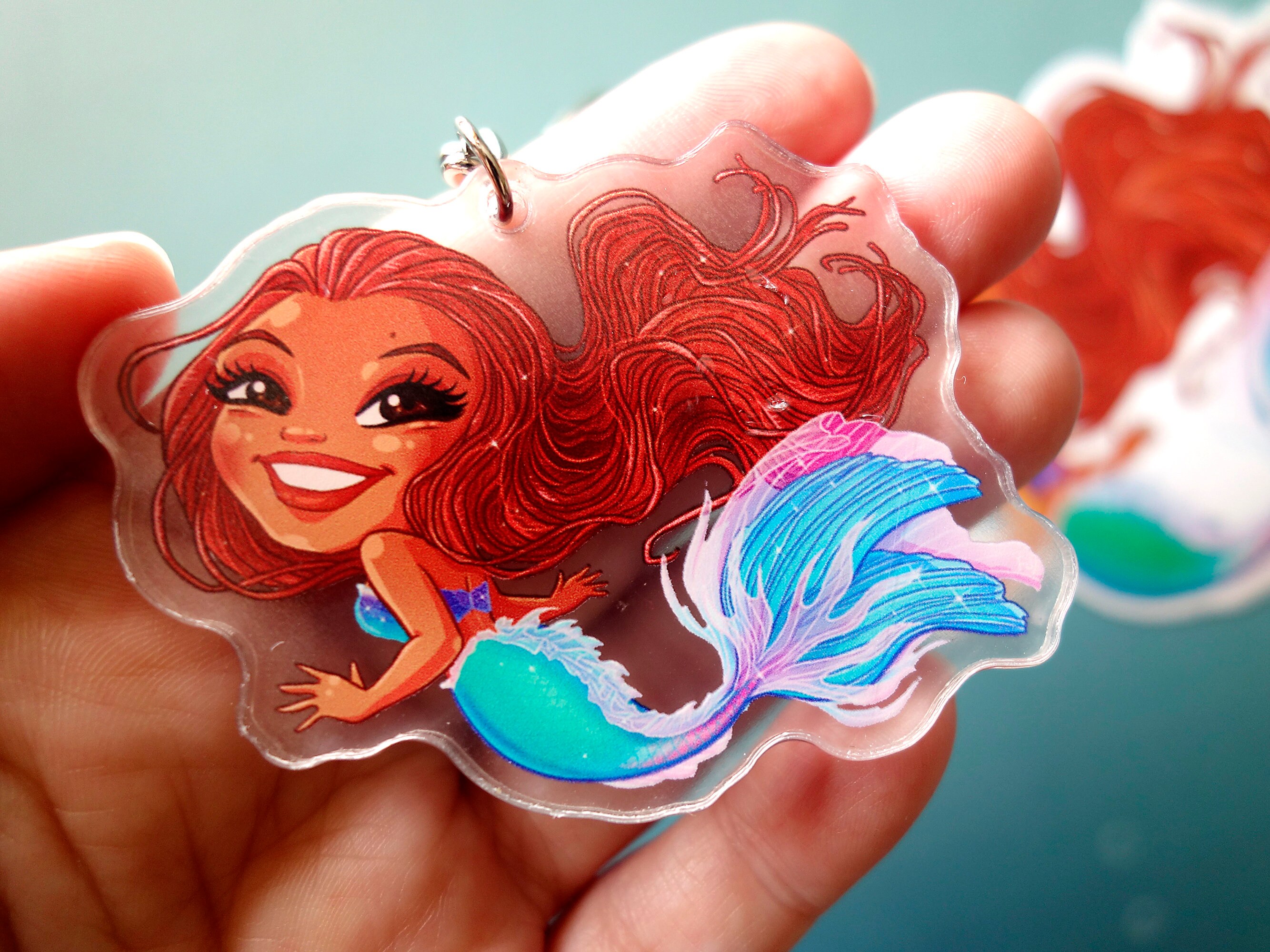 Broche Sirène Princesse En Acrylique - Original Petit Format (neuf Avec étiquettes)