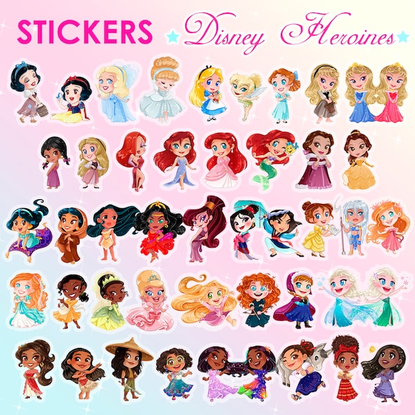 Stickers Princesses & Héroïnes Disney