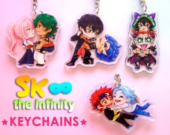 Keychains SK8 The Infinity - Reki and Langa - Cherry Blossom and Joe - Adam and Tadashi - Shadow and Miya