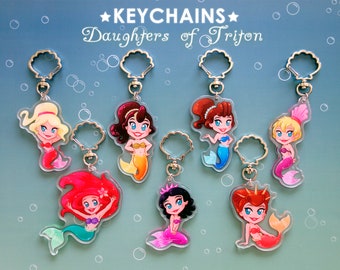 KEYCHAINS Daughters of Triton - Ariel' sisters - Individual