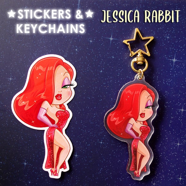 Stickers & Keychains - Jessica Rabbit - Who framed Roger Rabbit