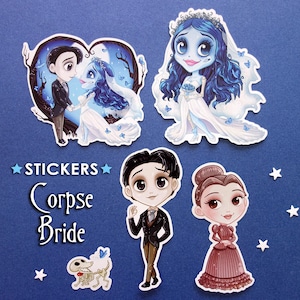 Stickers Corpse Bride Emily Victor Victoria Scraps Halloween Cute Gifts Stationery Wedding