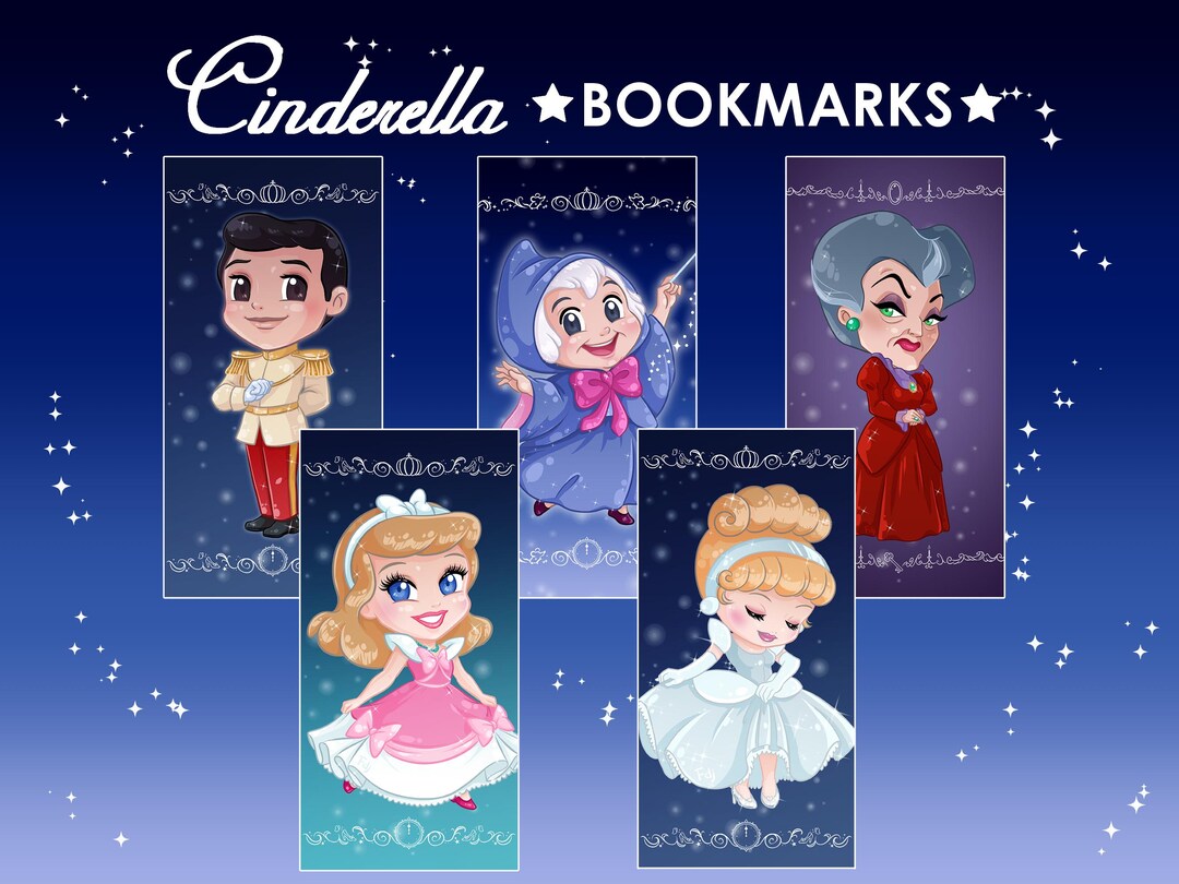 Bookmarks Cinderella Paper Cute Gifts Collectable Disney Princesses ...