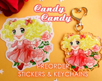 PREORDER Keychains & Stickers - Candy Candy -Yumiko Igarashi, Kyoko Mizuko, Keiko Nagita