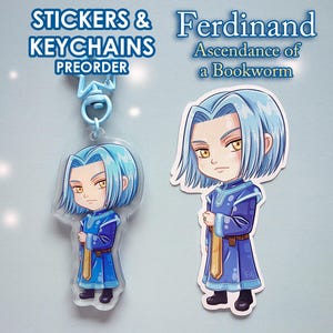 Llaveros Pegatinas PREVENTA Ferdinand Ascendance of a bookworm Amuletos acrílicos Manga Anime Regalos lindos