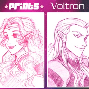 Prints Lotor Allura Voltron Legendary Defender Wall Art Home Decor Cute Gift Lotura Anime
