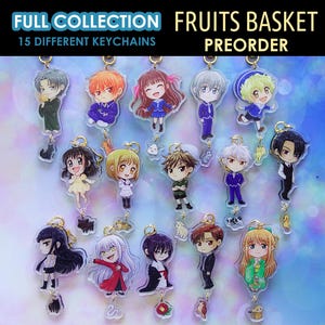 Keychains Fruits Basket Full Collection PREORDER Chinese Zodiac Acrylic Charms Cute Gifts Tohru Kyo Yuki Animal spirits Manga Anime