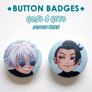 Button badges Jujutsu Kaisen Satosugu Satoru Gojo Suguru Geto Cute Gifts Manga Anime Hidden Inventory