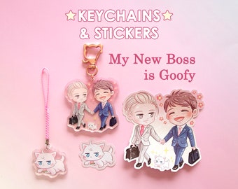 Stickers & Keychains - My New Boss is Goofy - Shirosaki, Momose, Hakuto
