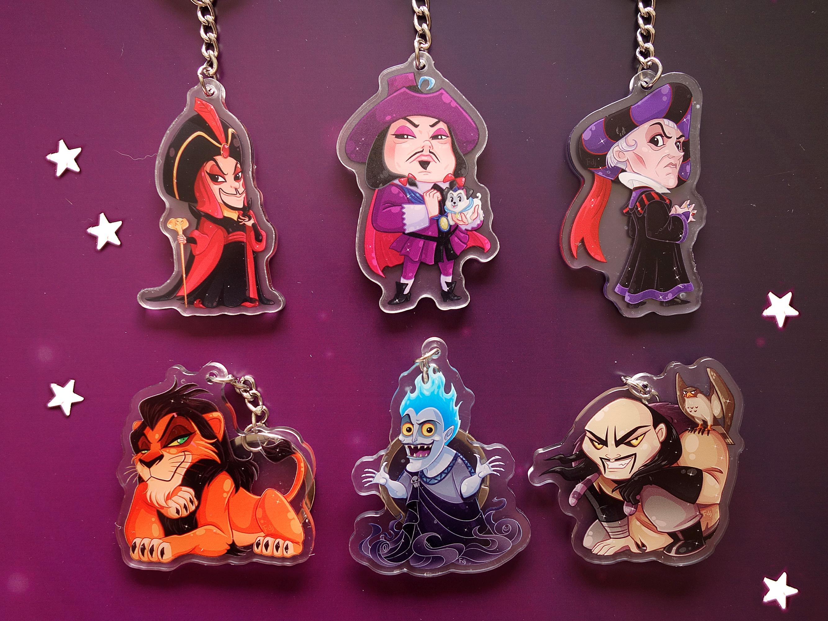 キーホルダー ディズニー ヴィランズ アクリルチャーム かわいいギフト