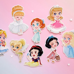 Bell Sticker Princess Stickers Disney Princesses Cute Gifts Stationery Heroines Ariel ...