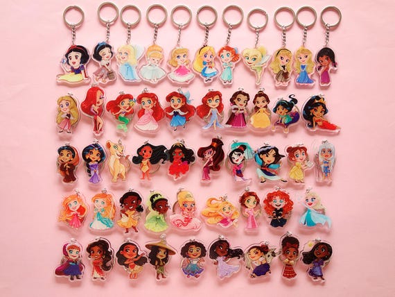 キーホルダー ディズニープリンセス アクリルチャーム かわいいギフト