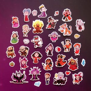 Ministickers Set Disney Villains Cute Mini Journal Decor Stationery Halloween Evil Maleficent Cruella Ursula Gaston Scar Hades Yzma Facilier
