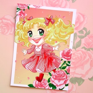 Cartes postales Bonbons Bonbons Impressions d'art mural Nostalgique Shojo Yumiko Igarashi Kyoko Mizuko Keiko Nagita Manga Anime Mignons cadeaux pour femme