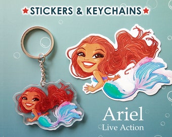 Stickers & Keychains - Ariel - The Little Mermaid Live Action