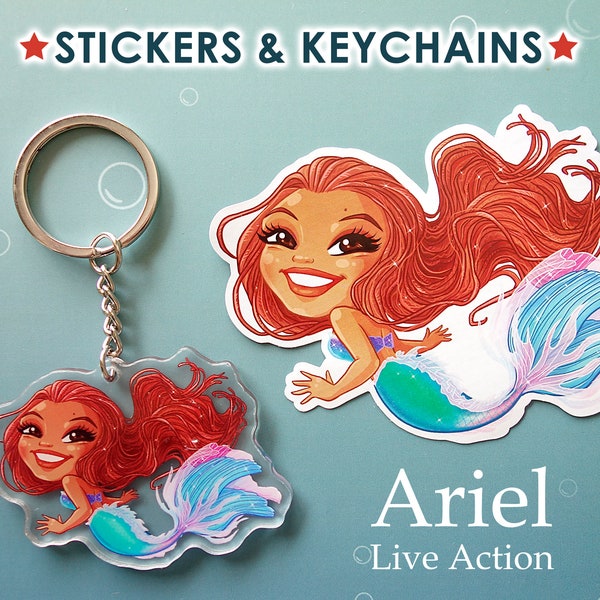 Stickers & Keychains - Ariel - The Little Mermaid Live Action