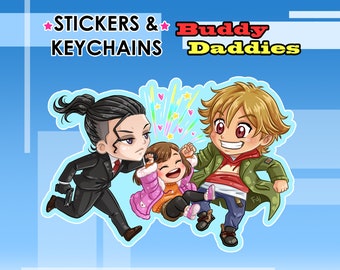 Stickers & Keychains  - Buddy Daddies - Kazuki, Rei and Miri