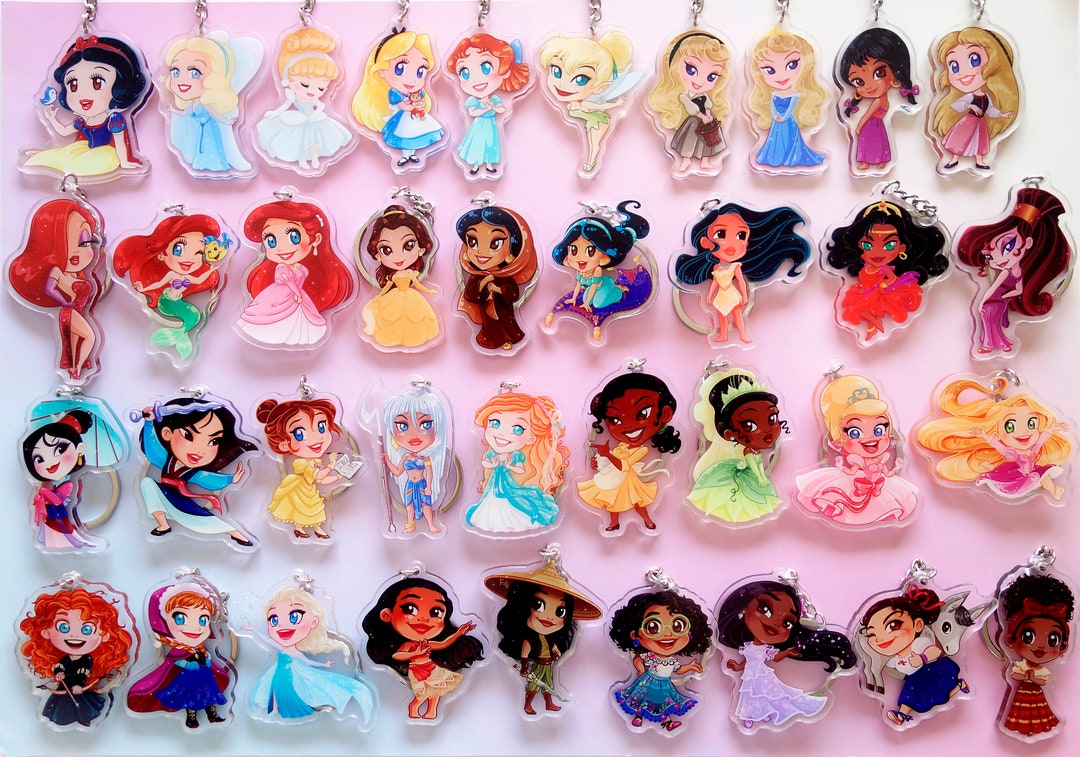 Keychains Disney Princesses & Heroines Etsy