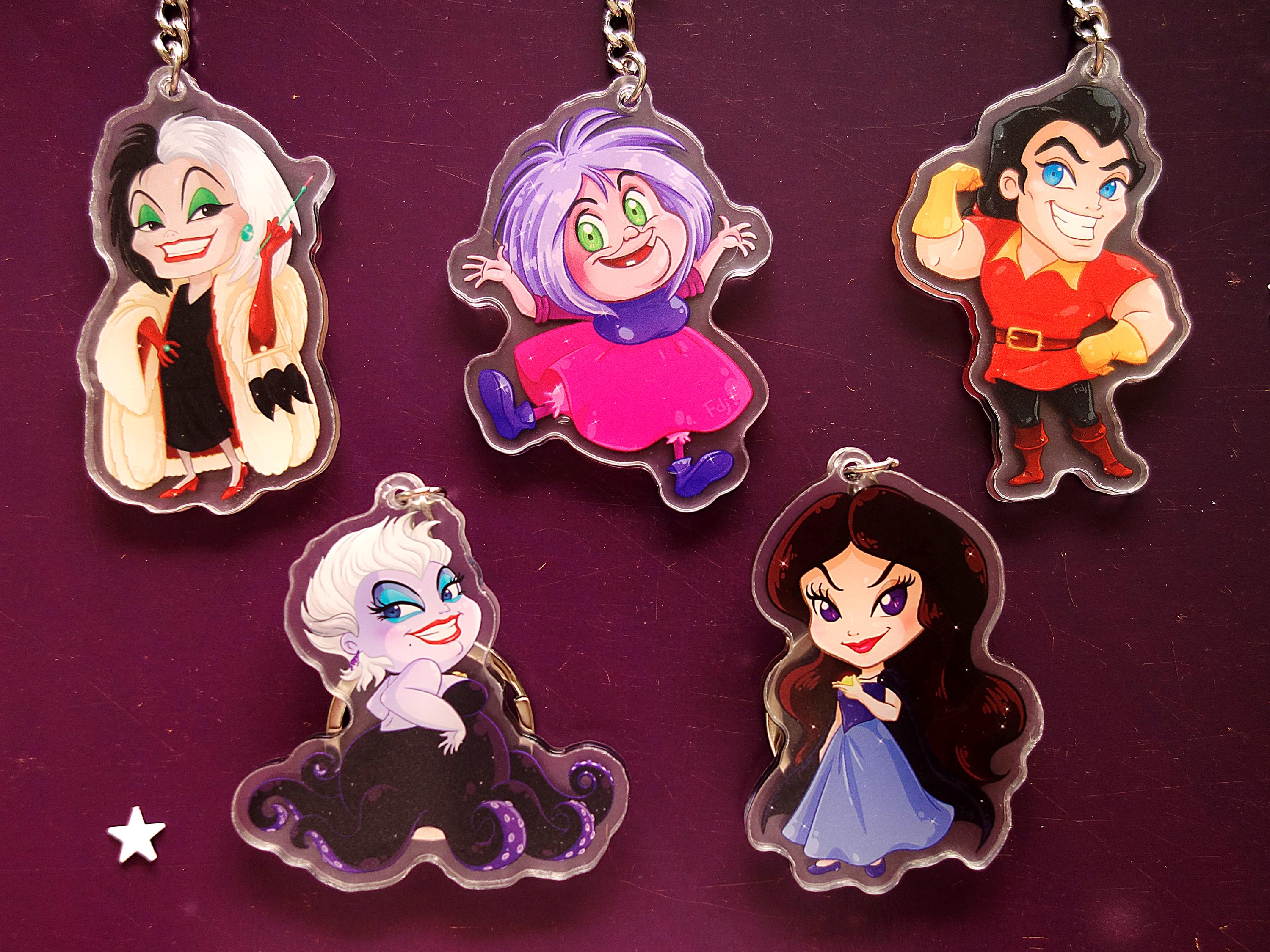 キーホルダー ディズニーヴィランズ アクリルチャーム かわいい