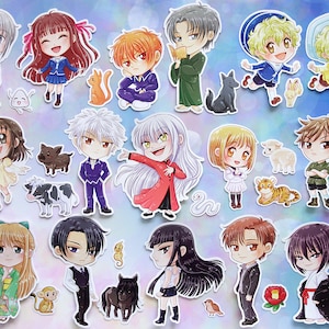 Stickers Fruitmand Chinese dierenriem Leuke geschenken Briefpapier Tohru Kyo Yuki Dierengeesten Manga Anime