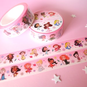 Washi Tape Disney Prinzessinnen Heldinnen Mini Aufkleber Schreibwaren Journal Dekor Ariel Rapunzel Megara Mulan Elsa