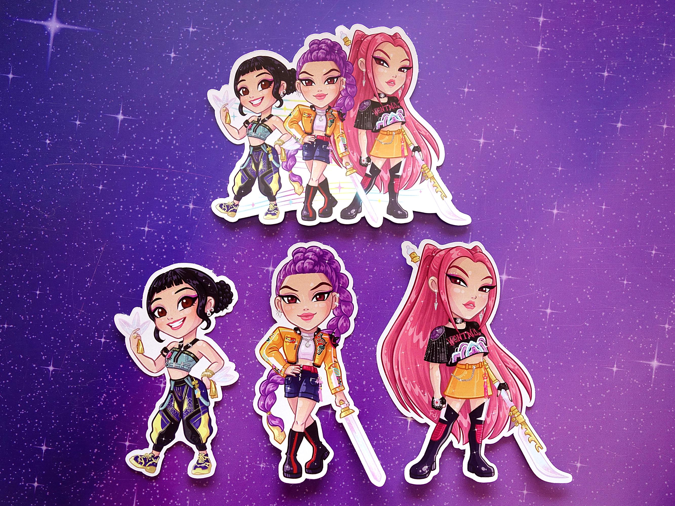 Stickers Huntrix Kpop Demon Hunters Adhesive Stickers Cute Stationery  Journal Decor Korean Movie Gifts Golden How It's Done Rumi Mira Zoey - Etsy  Israel, image size:2666x2000