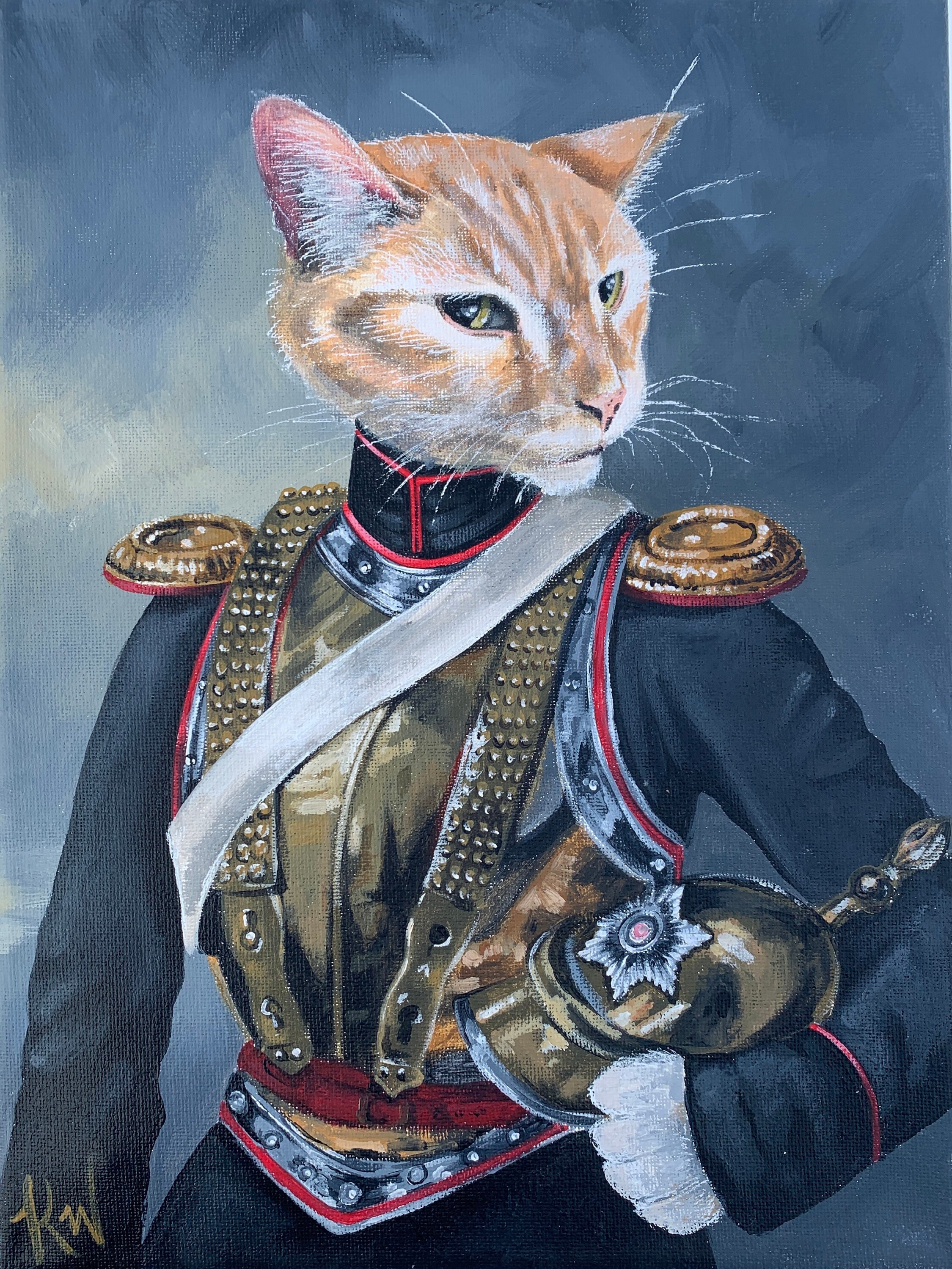 Custom Handpainted Renaissance Regal Pet Portrait Painting Etsy