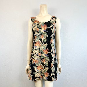 Beautiful Vintage Hawaiian Print Sheath Dress, Made In Hawaii, Medium