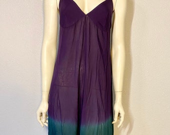 Vintage Ombre Tye Dyed Sheer Maxi Kleid