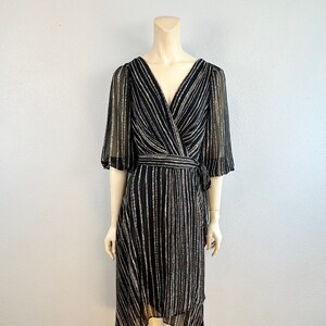 strapless open back dress Sheer Black Accordion Pleats Dress Capelet main image 1