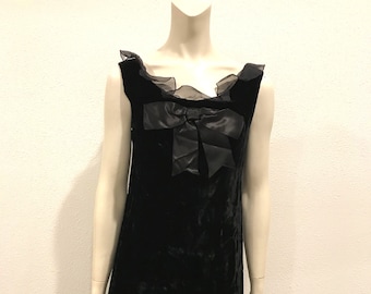 Vintage Black Velvet Dress, By Pat Richards