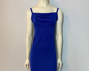 80's/90's Blue Disco Maxi Dress, All That Jazz, Medium