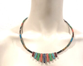 Cast Sterling Silver and Turquoise Pendant By Shane