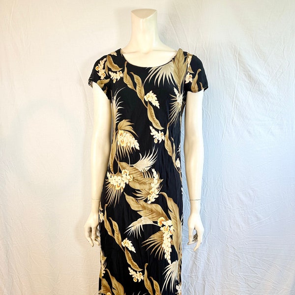 Hawaiian Maxi Dress By Young Hawaii, Made in Hawaii, Size Small