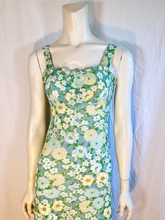 1970's Sweet Floral Maxi Dress, Small - image 4