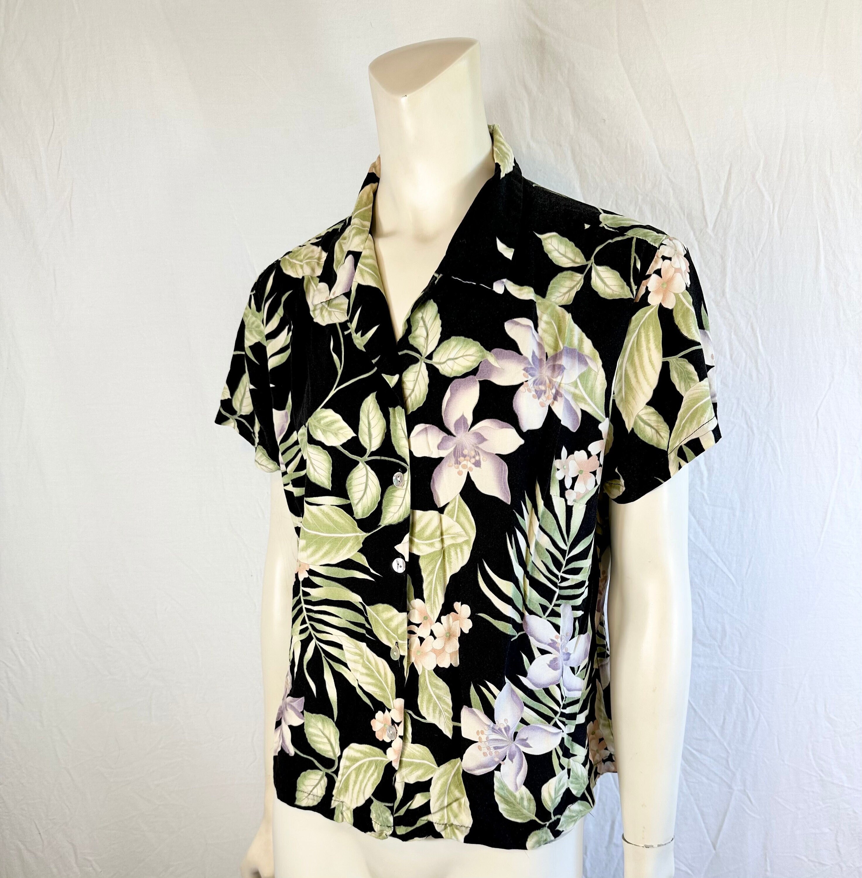 Vintage Nani Hawaii Women's Button up Aloha Shirt, Large - Etsy